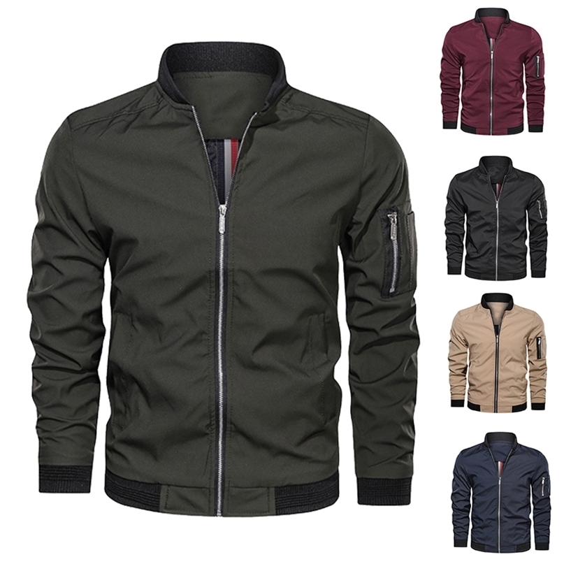 

Men Bomber Jacket Thin Slim Baseball Long Sleeve  Windbreaker Zipper Male Outwear Brand Clothing 6XL 211110, Blue