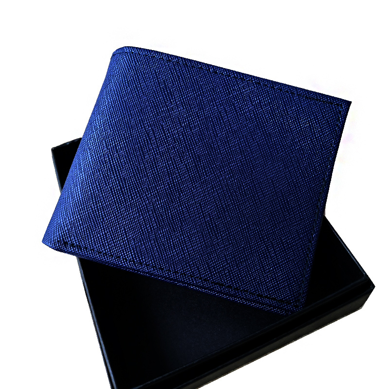

Fashion Men Genuine Leather Standard Card Holders Short Wallet Vintage Cow Man Bifold Wallets Casual Purse, Box