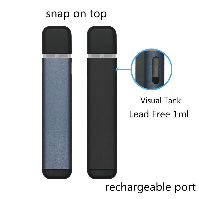 

Leak Proof Disposable Device Pod Starter Kit E-cigarettes Snap on top 1.0ml Ceramic Vaporizer Pens Rechargeable 320mah Vape Battery 2.0mm thick oil holes