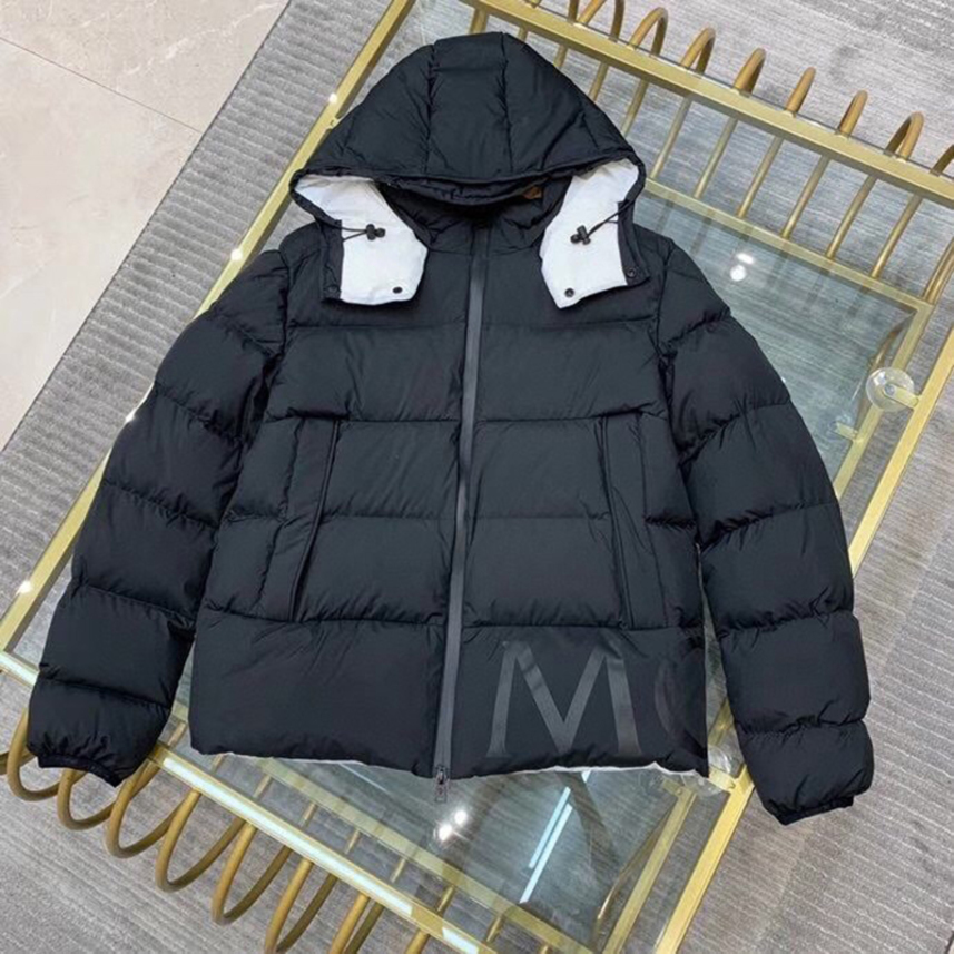 Digner Monclair Men's Black wilms Quilted Down et Parkas Puffer Italy Italian Mon Wilm Mens Winter Hooded Warm Letter Windbreak Outdoor ets-image-746537894
