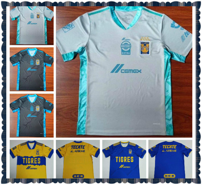 

Tigres UANL 7 Stars soccer jersey home away 20 21 Mexico club Tigers Yellow GIGNAC Vargas H. Ayala SOSA jerseys football shirts, Black;yellow