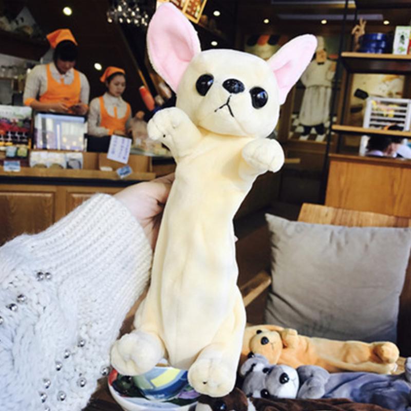 

Soft Gift Ballpoint Student Makeup Brush Stationery Storage Cute Dog Cartoon Plush Pen Pencil Bag Cosmetic Bags & Cases
