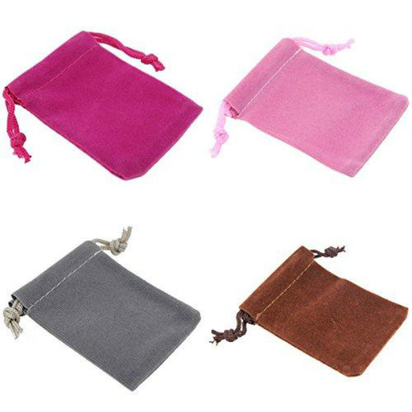 

Soft Velvet Jewelry Pouches Storage Bags Gift Drawstrings Packaging Bag KKB7045