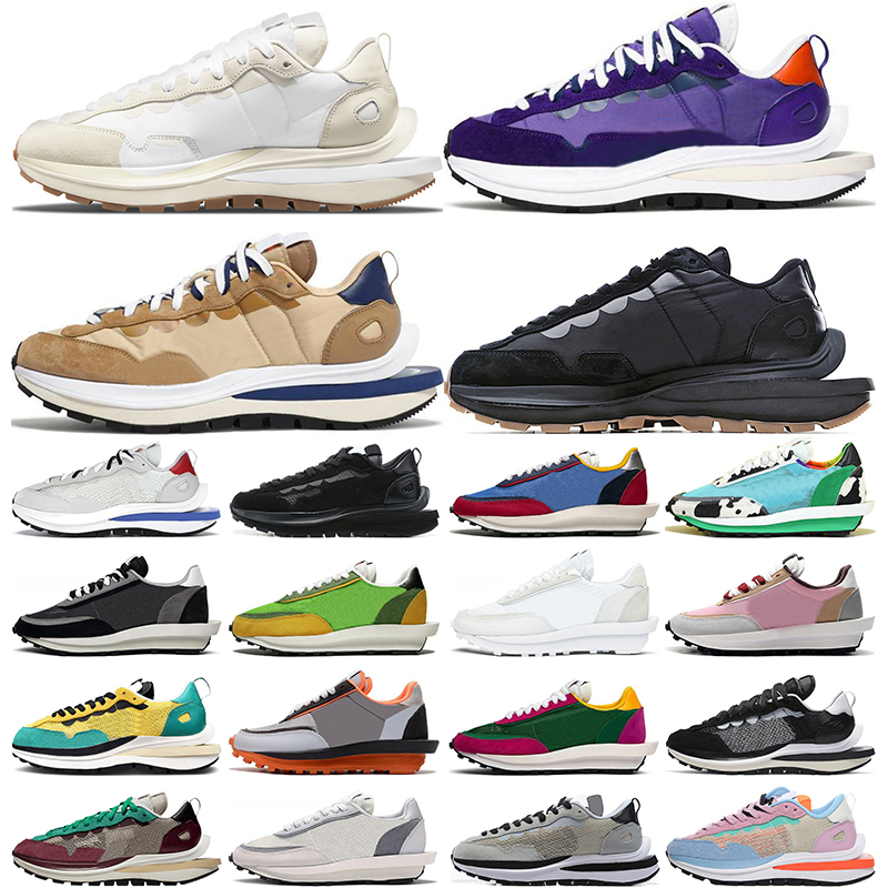 

sacai vaporwaffle ldwaffle men women running shoes sail sesame dark iris white nylon noir pure platinum royal fuchsia varsity blue mens trai