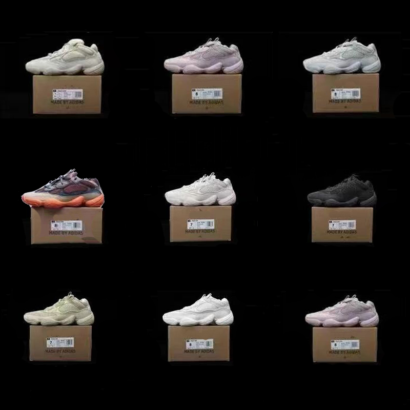 

500 Enflame mens running shoes soft vision Wests stone bone white utility Super black moon yellow salt Kanyes women 3M sports sneakers
