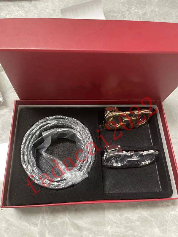 

2021 Fashion leather belt Big buckle genuine box designer men women high quality mens belts AAA18