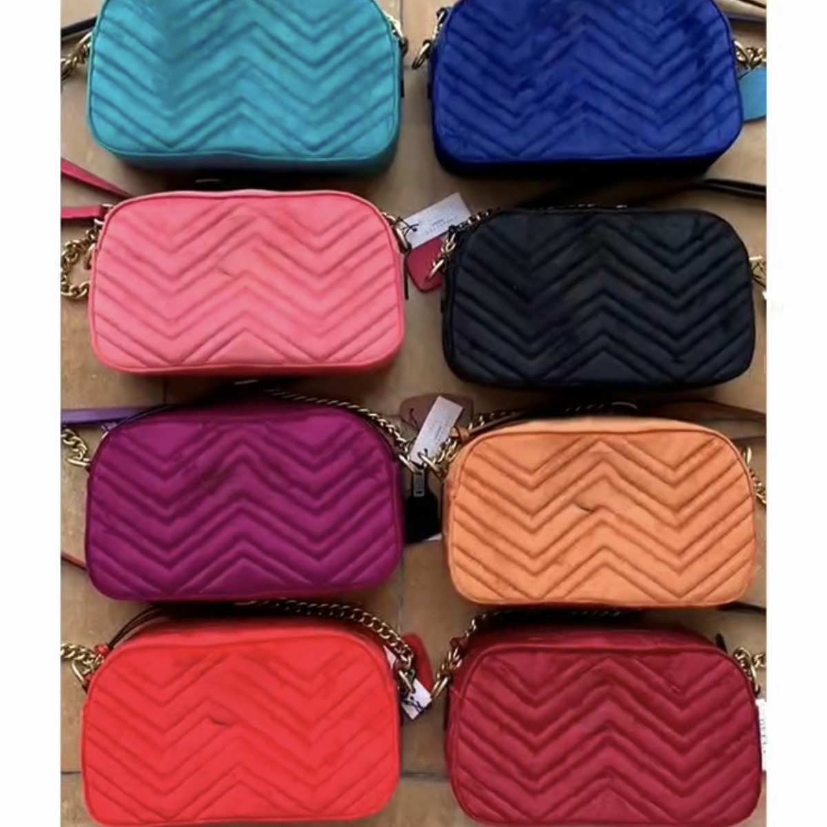 

Top quality new camera bag velvet fabric hardware logo autumn winter new