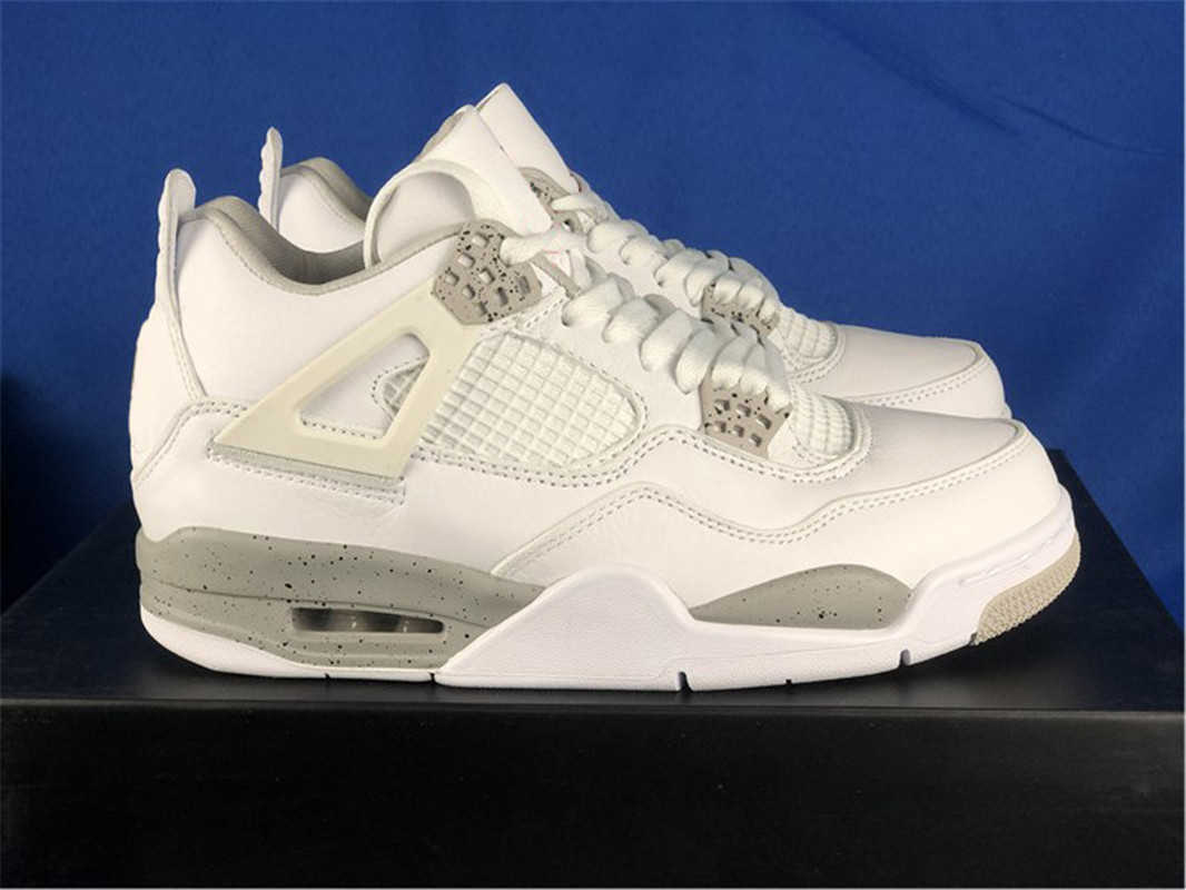 

2021 Release Authentic 4 White Oreo 4s Men Athletic Shoes Tech Grey Black Fire Red CT8527-100 Retro Sports Sneakers With Box