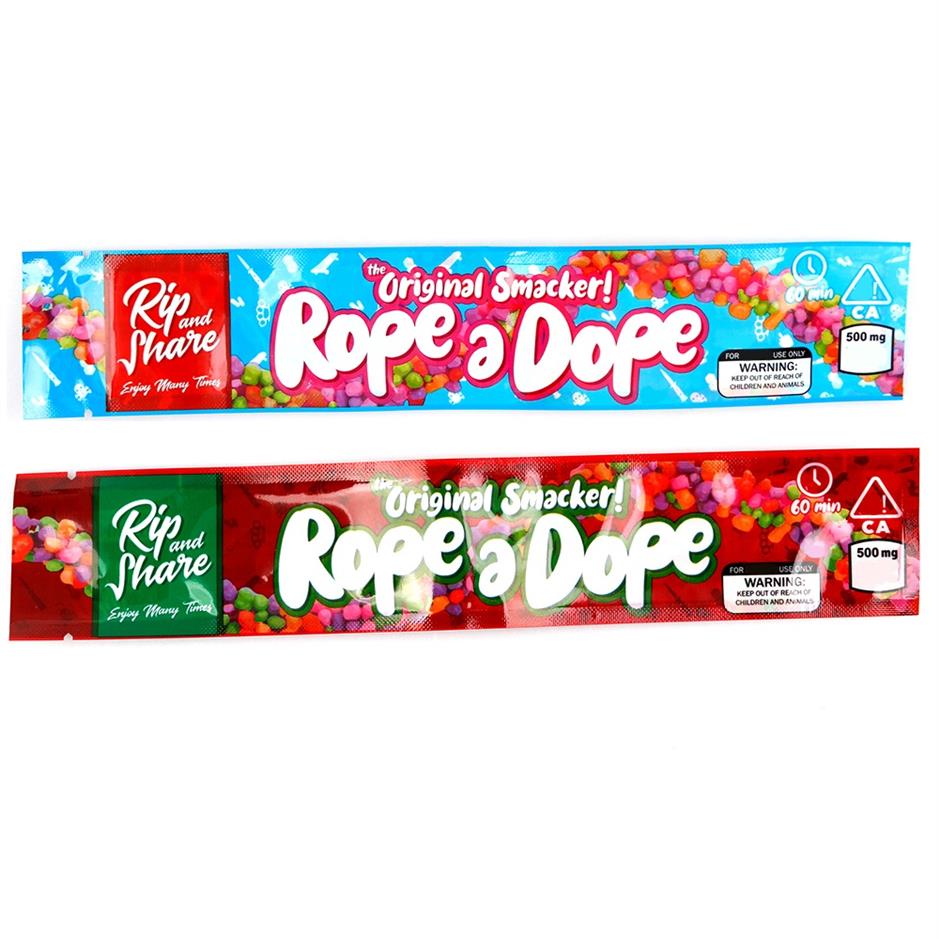 

2020 Newest Rope A Dope Gummies Bag 500mg Edibles Mylar Packaging Medibles Pouch Retail Storage Package for Dry Herb Tobacco Flowera32