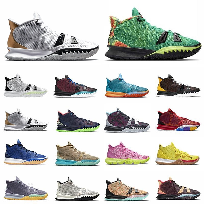 

Kyries 7s Mens Basketball Shoes Kyrie 5 Special-fx Pale Ivory Anime Hip Hop Horus Brown Green Irving 7 Trainers Outdoor Sports Sneakers, Color#22