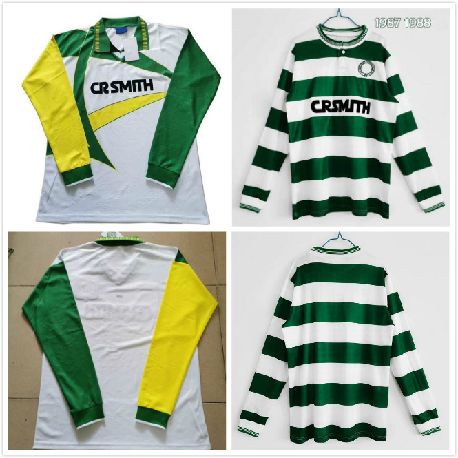 

Celtic retro Long sleeve 1987 1988 1994 1995 soccer jersey GASCOIGNE ALBERTZ FERGUSON Vintage classic football shirts .
