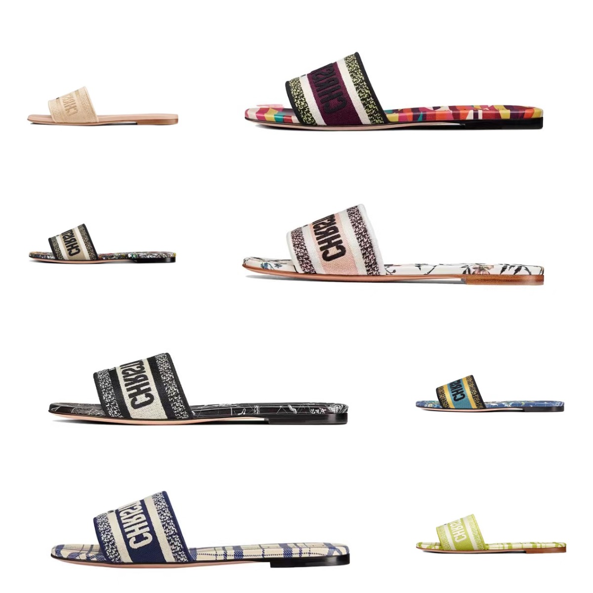 

2021 hot dway Womens Scuffs Slippers Beautiful Shoes Summer Sandals Beach Slides Ladies striped causal flip flops flat Slide, 17