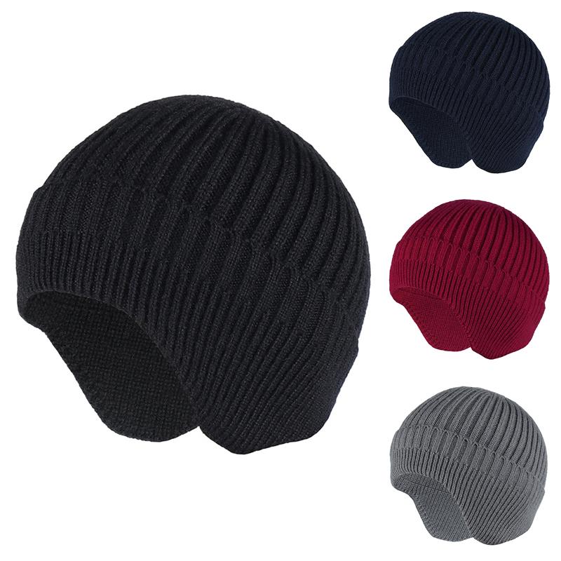 

Ear Protection Winter Hats Stylish Soft Beanie Hat For Men Women Classic Knit Earflap Warm Cap With Ears Beanies
