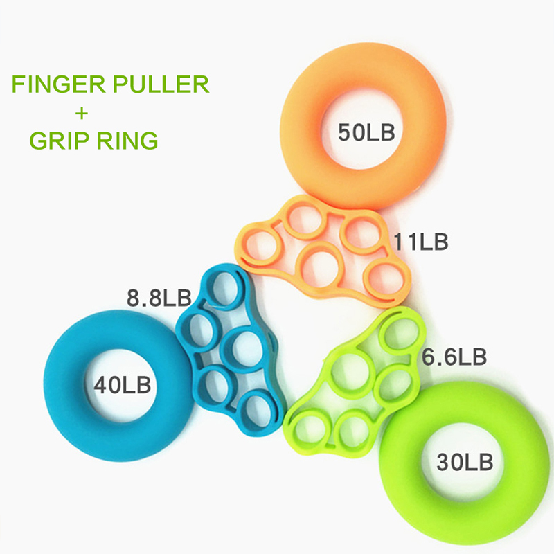 

2Pcs/set Hand Gripper Grip Silicone Ring Resistance Band Finger Stretcher-Exercise Forearm Wrist Training Carpal Expander