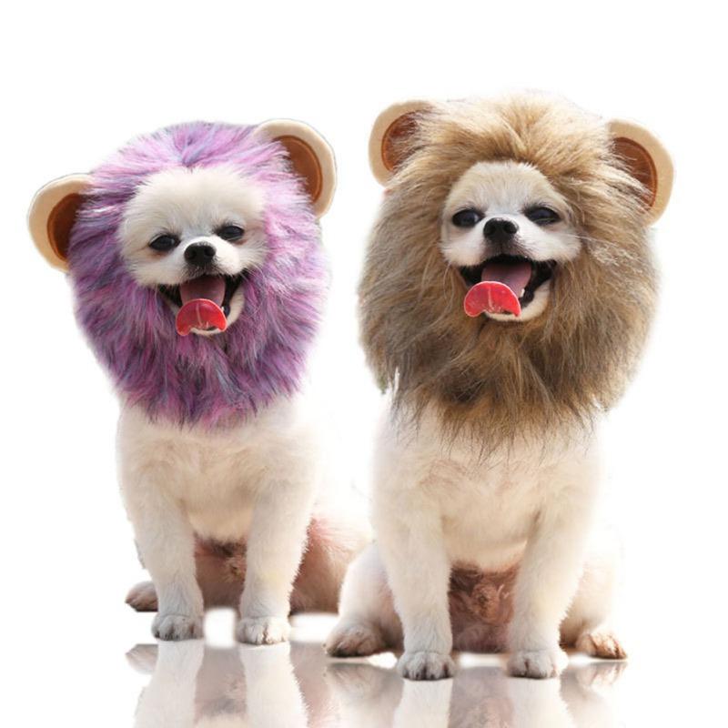 

Cat Costumes Cute Pet Small Dog Cats Cosplay Costume Lion Mane Wig Cap Hat For Halloween Christmas Decoration Clothes Apparel