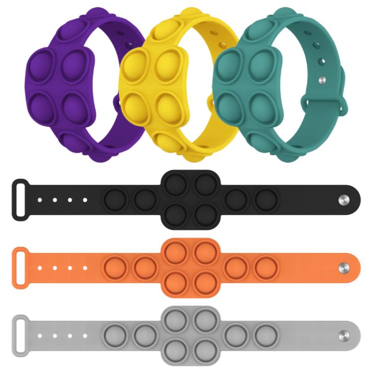 

2021 Pop Fidget Funny stress Toy relievers at work decompress flip key ring puzzle press finger bubble band silicone bracelet