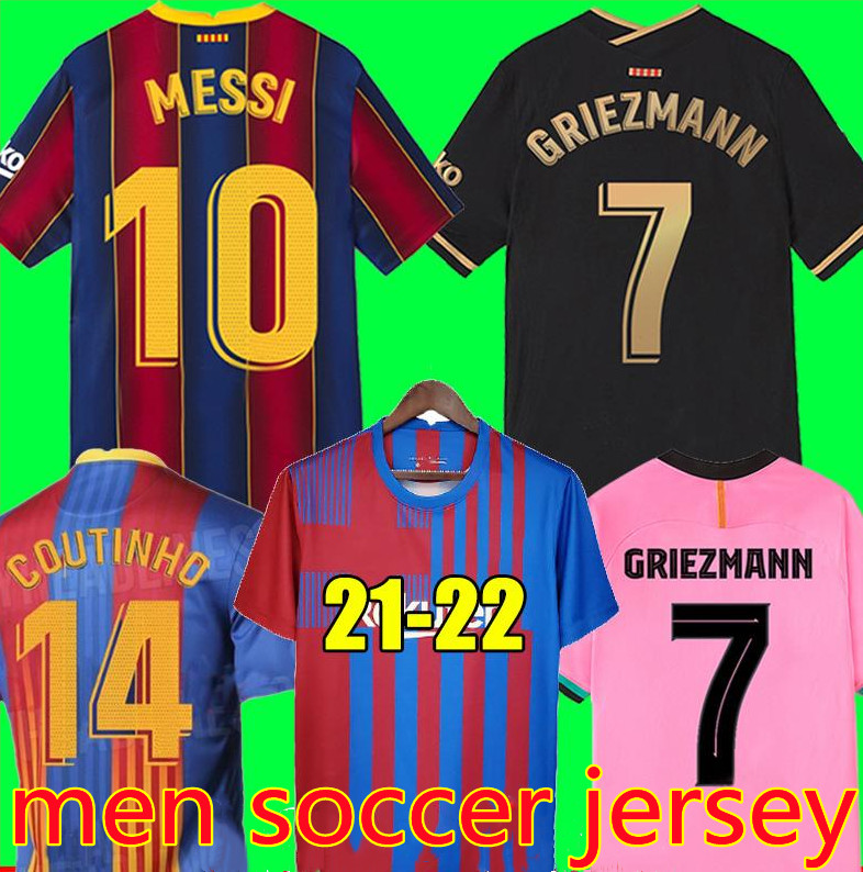 

Barcelona soccer jersey Camisetas de football shirt MESSI BARCA 2021 2022 ANSU FATI 20 21 22 GRIEZMANN F.DE JONG COUNTINHO DEST jerseys men, Black;yellow