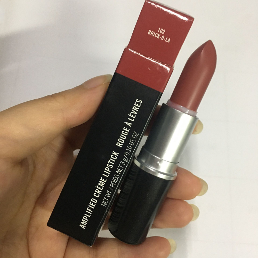 

STOCK 12 60PCS Brand Lipstick Matte Rouge A Levres Aluminum Tube Lustre 23 Colors Lipsticks with Series Number Russian Red Diva, Brick o la