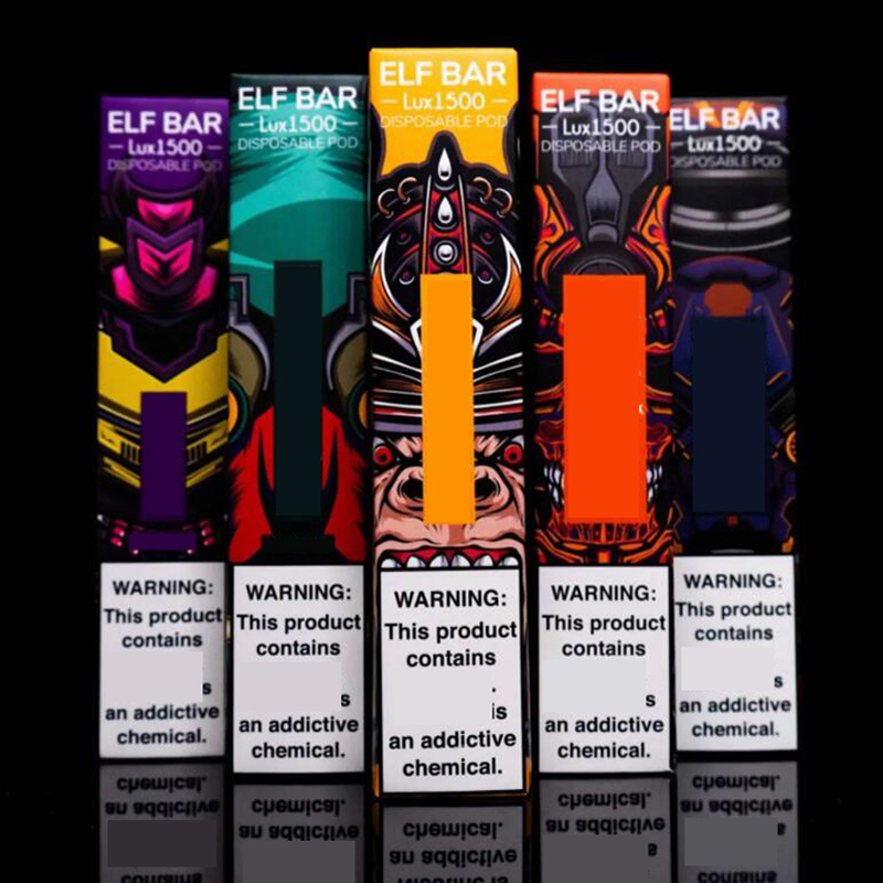 

Elf Bar lux 1500 Disposable Cigarette Device Kit Vape Pod 850 mAh Battey 4.8ml Pods Strength 16 Colors bars Vs flum air bang xxl gunnpod