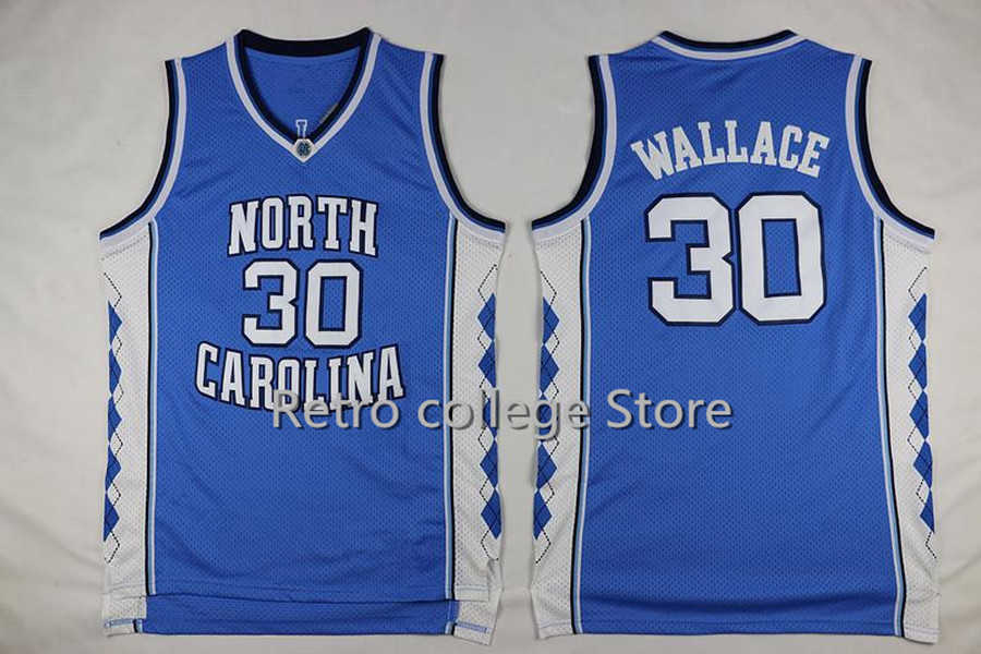 

30 Rasheed Wallace North Carolina Tar Heels Basketball Jerseys Mens Stitched Embroidery, Black