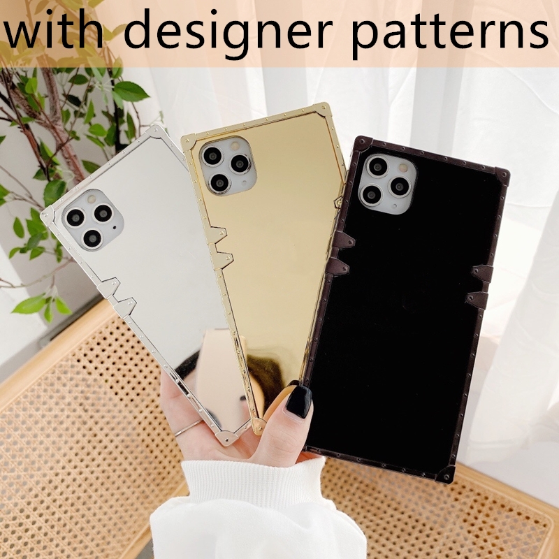 

(Gold plated small diamond + mirror design case)cases for iPhone12 11 Pro Max XR x S 7 8 Plus(dust proof)2021