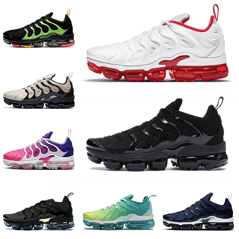 

Wholesale Tn Plus Running Shoes for Mens Womens University Red Triple Black Lemon Lime Light Bone Cargo Khaki Trainers Sports Sneakers SIZE 13