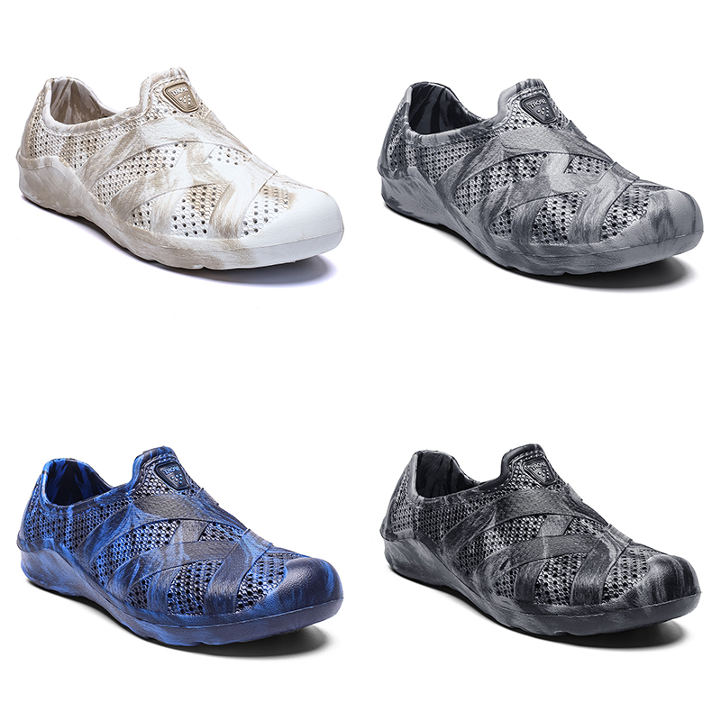 

men water shoes summer beach shoe classic beige white black grey home outdoor soft work sneaker mens breathable sports trainer