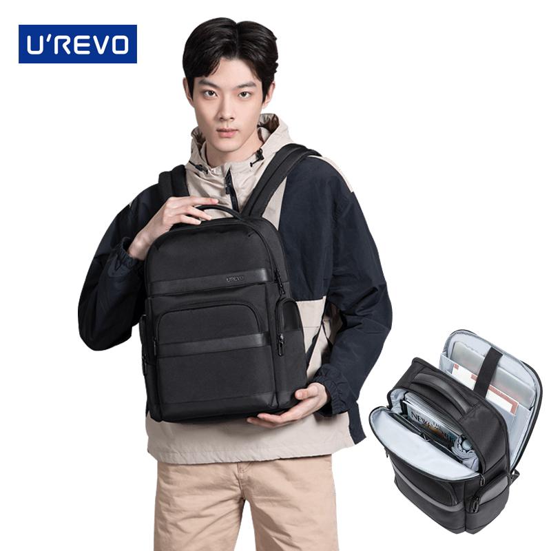 

Backpack UREVO Classic Business Laptop Backpacks 17.3L Large Capacity Waterproof Bags Shoulder Shcool Women Men