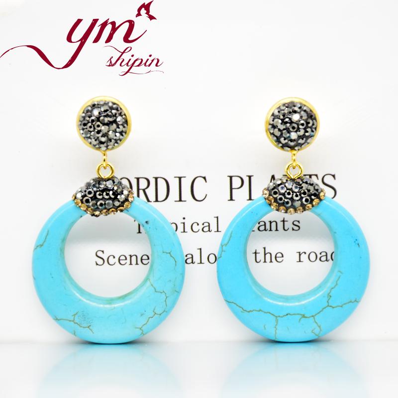 

Dangle & Chandelier YMSHIPIN Big Round Earrings Geometric Water Drop For Women Handmade Jewelry 2021 Trendy Wedding Party