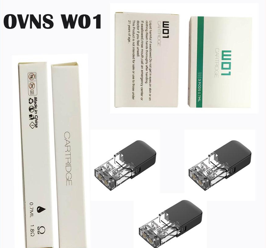 

OVNS JC01 Pod Empty Cartridge E-Cigarette Atomizers 0.7ml Ceramic Coil W01 Vape Carts 1.8ohm for Thick Oil