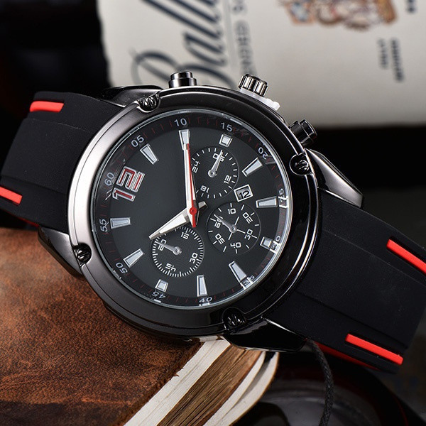 

2022 high quality luxury mens watches Three-needle working series With calendar function Quartz watch TISS Brand Wristwatches Round Rubber belt Fashion Gift