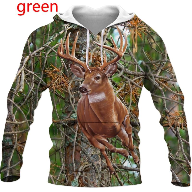 

Men's Hoodies & Sweatshirts Est Fashion Animal Deer Hunting 3D Printed Men Hoodies/sweatshirts Casual Streetwear Camo Hooded Pullover, Black