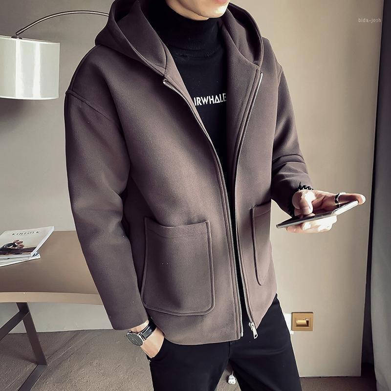 

Men's Jackets Korean Style Men Jacket Casual Loose Fashion Spring Plus Size Cardigan Chaqueta Hombre Clothing DB60JK, F202 coffee