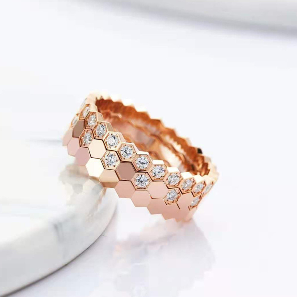 HBP 18K Gold beehive fashion ring women's volleyball fold wea minority simple color gold tail cellular male couple