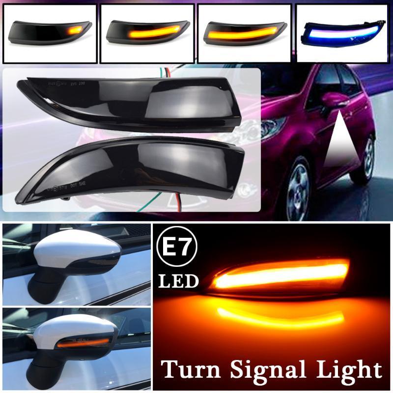 

Emergency Lights Flowing Water Blinker Side Mirror Flashing Light Blue LED Dynamic Turn Signal For Fiesta 2008-2022 B-Max