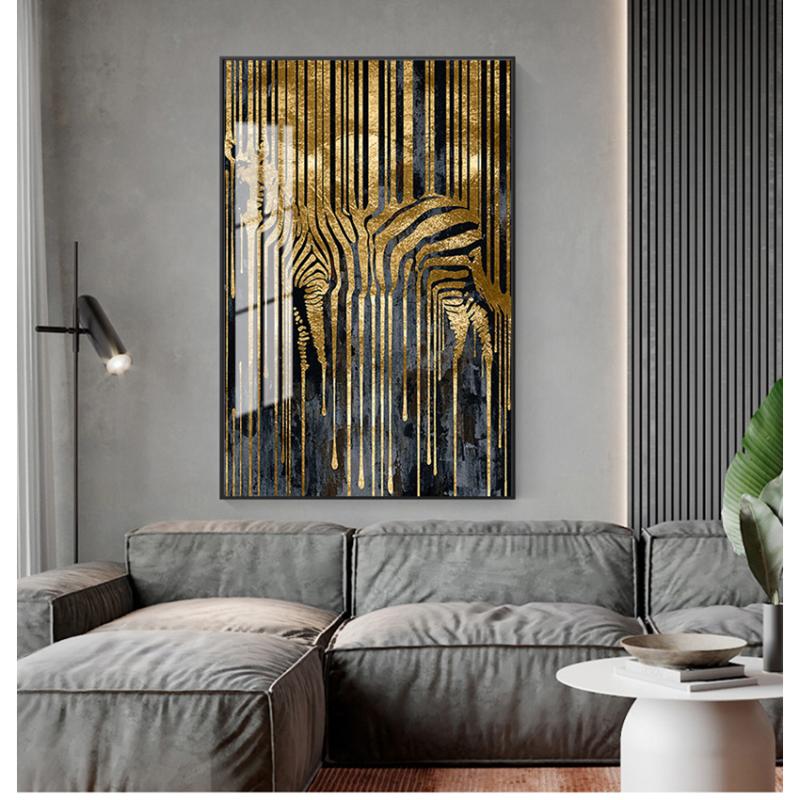 

Paintings Room Bedroom Decorative Painting Unframed Abstract Art Golden Zebra Nordic Modern Style S Canvas Pictures For Living