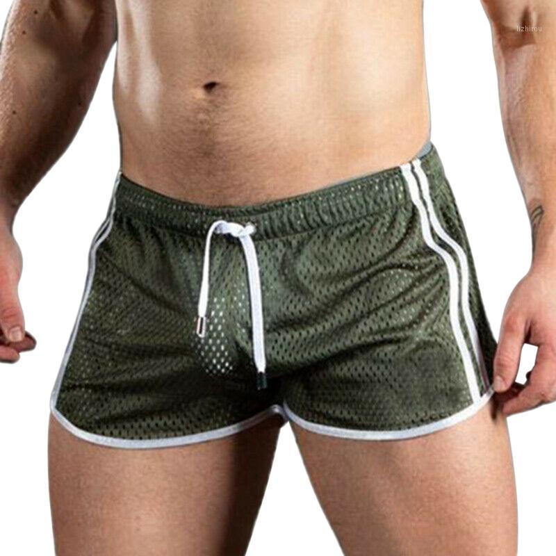 

Men's Shorts Summer Mesh Sports Quick Dry Breathable Sportwear Elastic Fitness Jogging Sweatpant Trousers Male Casual, Black