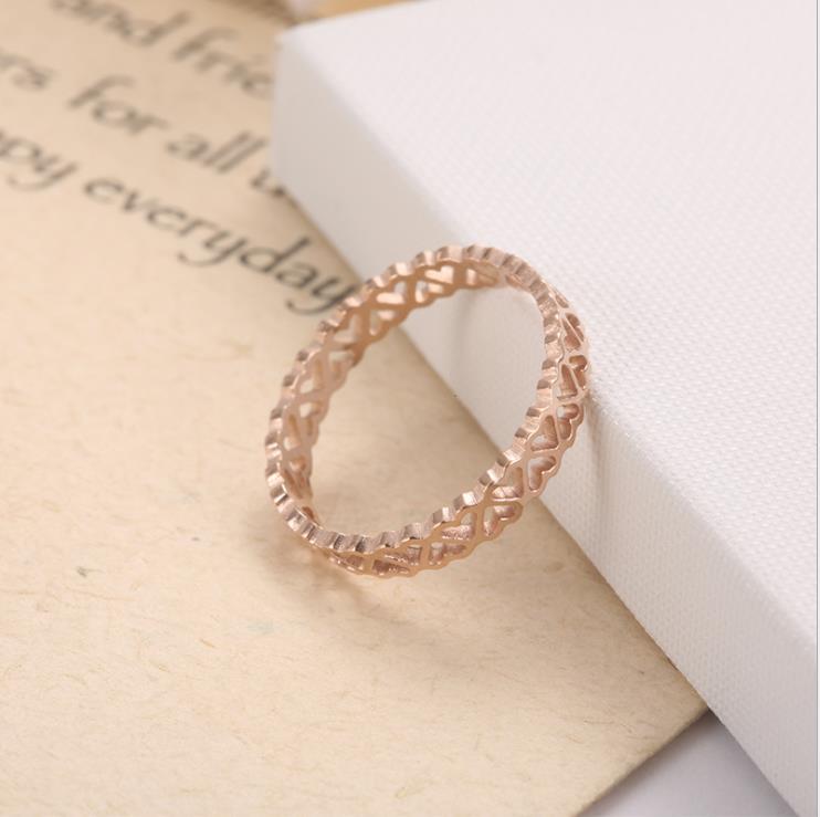 

luxury designer Jewelry Band Rings love Heart stainless steel 18K Gold Plated original box diamond gemstone brand ladies gift