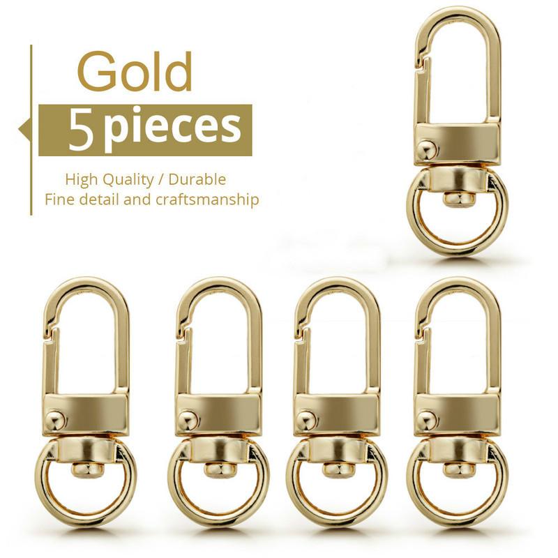 

Keychains 5 Pcs/Lot Keychain DIY Accessories Dog Collar Buckles Swivel Trigger Clip Connector For Bag Clasp High Quality Key Ring
