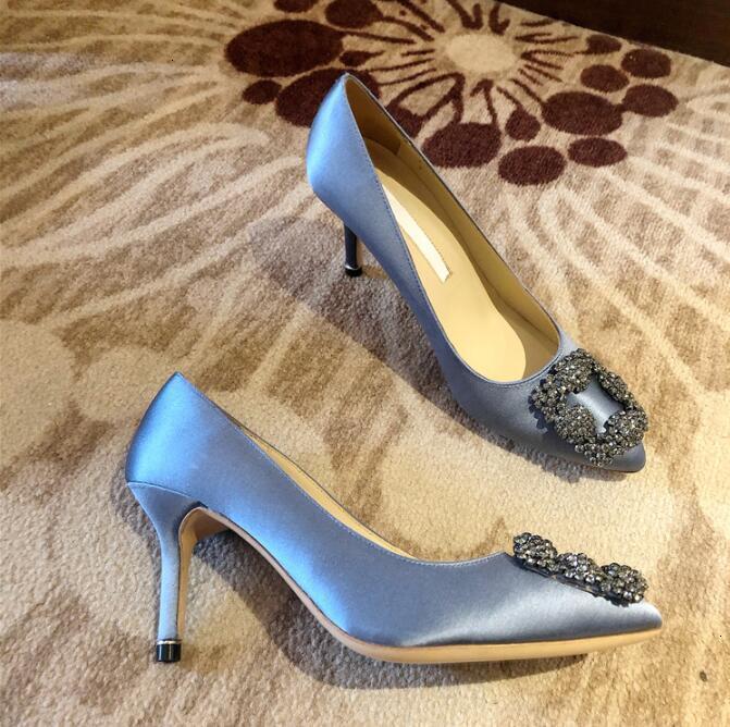 

Shoes Dressed as celebrity Dress wedding shoes woman crystals buckle silk spot bombs pointed toe of foot 10cm stiletto high heels bride's CBKC, 1# shoe box