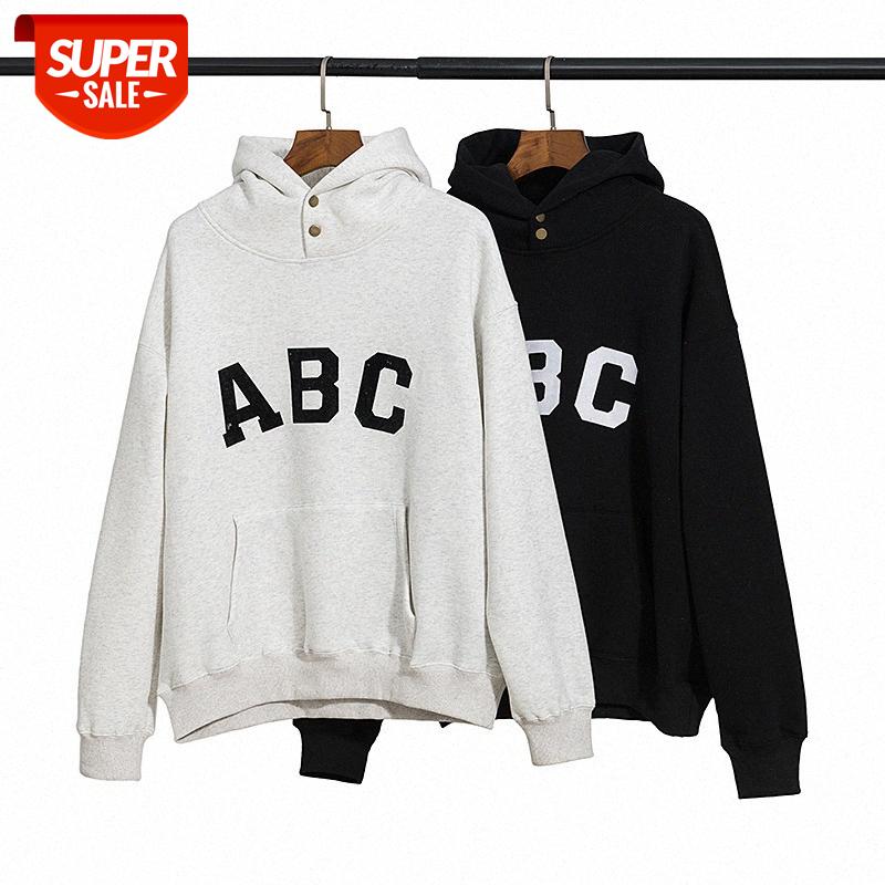 

abc letter printing plus FOG seventh velvet sweater men and women teenagers couples hoodies #Co5k, Black
