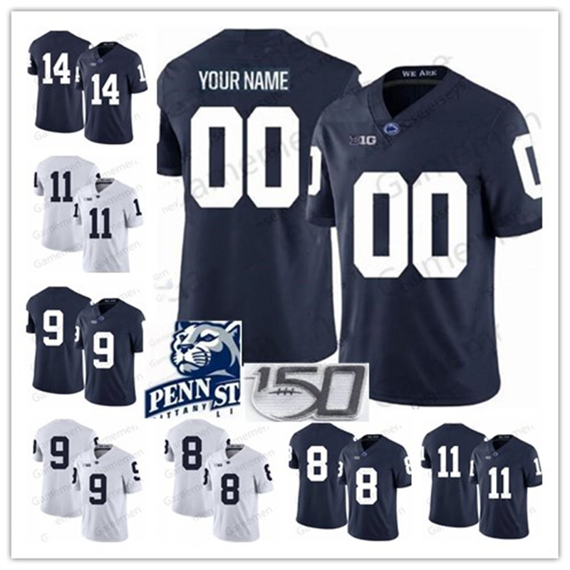 

Custom Penn State Nittany Lions College Football stitched Jerseys any name number mens women youth kids Jaquan Brisker Jahan Dotson, White