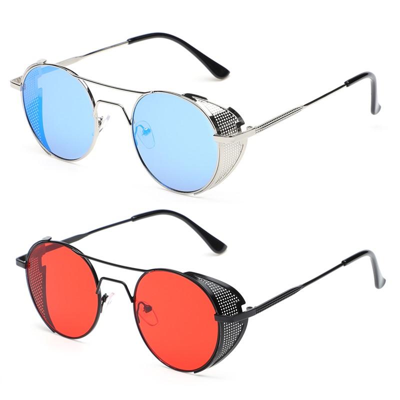 

Sunglasses Vintage Gothic Steampunk Style Metal Frame Men Women Designer Round Shields Sun Glasses Gafas De Sol