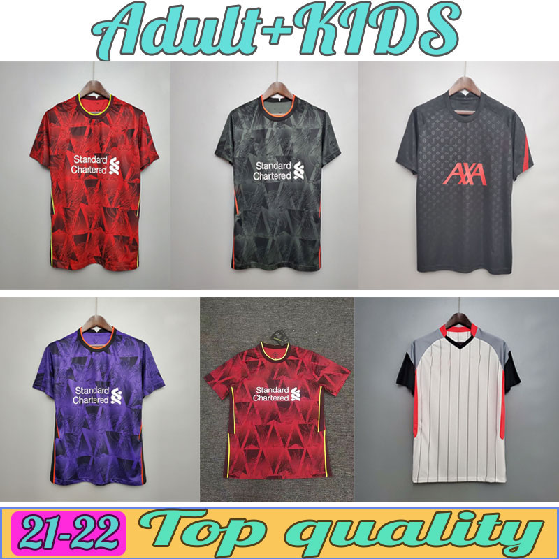 

21/22Thai quality Fans Version Home Away Soccer Jersey VIRGIL FIRMINO MANé M. SALAH HENDERSON ROBERTSON football jerseys Short sleeve sports shirt, 2021