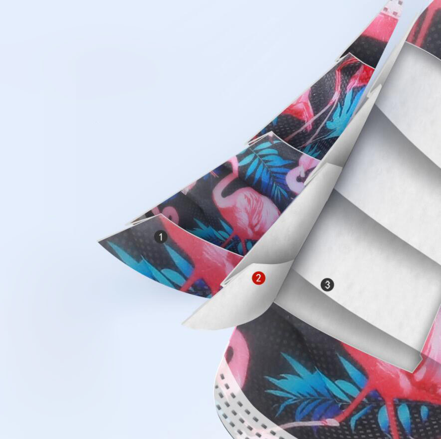 

bandanas letter animal bird print face masks for men women facemask with meltblown cloth, 3 layers of protective civilian student white ls24