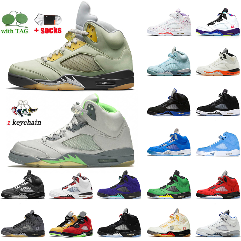 

High OG Basketball Shoes 5 Mens Trainers Jumpman Jade Horizon Green Bean 5s Women Men Sneakers Shattered Backboard Florida Gators Bluebird Racer Blue Sports, # jade horizon 40-47