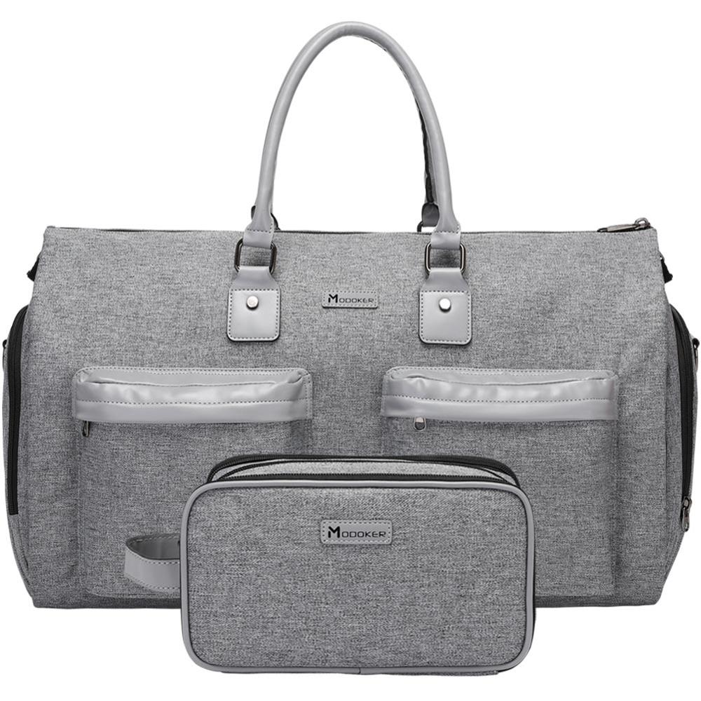 

Business Travel Cosmetic Overnight Weekender Duffel Hanging Clothes Bag, Black