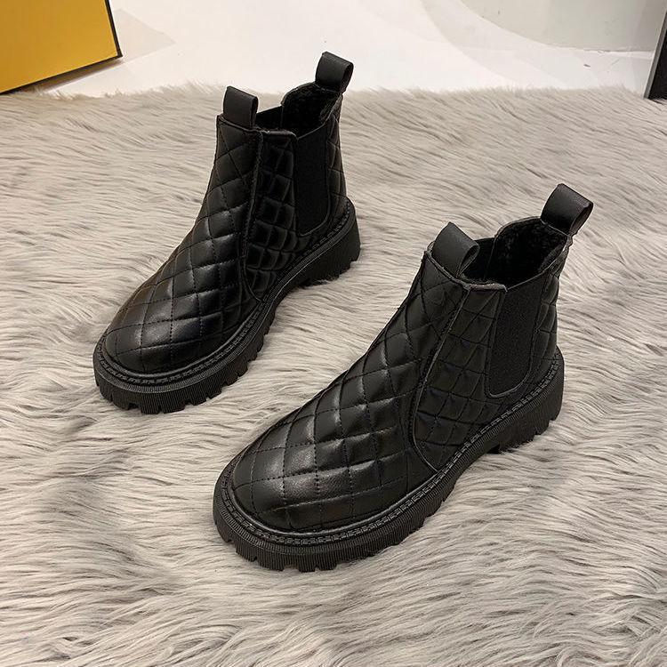 

Boots Ladies Ankle Snow Winter Shoes Women Chunky Fashion Non-slip Booties Woman, Black