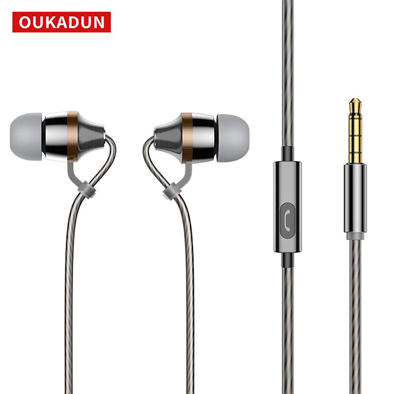 

Headphones & Earphones 3.5mm Wire-Controlled Metal Earphone, Stereo, Bass Sports Music Earphone