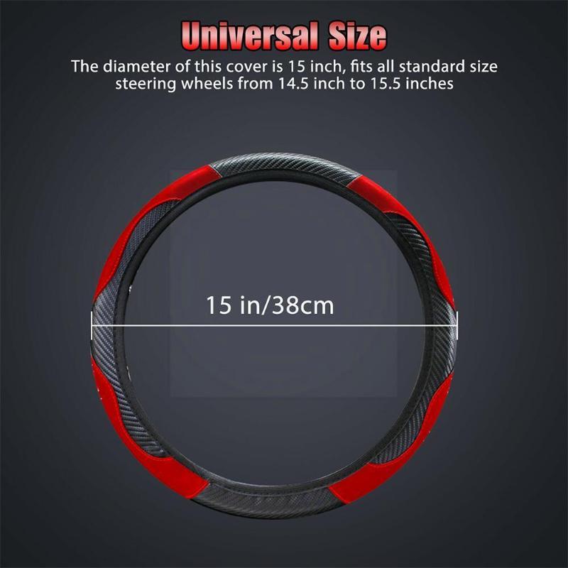 

Steering Wheel Covers Auto Car Cover Accessories Breathable 37-38cm Interior Suitable Pu Skidproof Leather T8o3